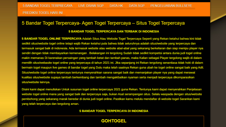 Bandar Togel Online Terpercaya Indonesia 2022