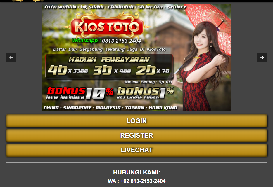 Situs Toto Tempat Pasang Togel Macau 4D Deposit Pulsa Bet 100