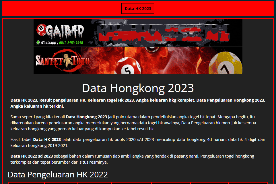 Situs ini hari bocoran tepat Data HK 2023, SDY, SGP
